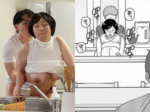 【実写版】母子相姦！豊満爆乳母と息子の近親相姦エロ漫画を実写化！